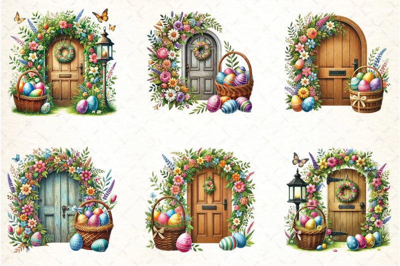 Easter Doors Clipart Bundle - CraftNest - Digital Crafting and Art