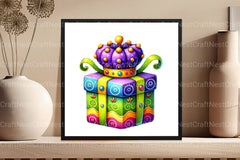 Mardi Gras Gift Box Clipart Bundle 1 - CraftNest - Digital Crafting and Art