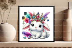 Mardi Gras Cute Rabbit Clipart Bundle - CraftNest - Digital Crafting and Art