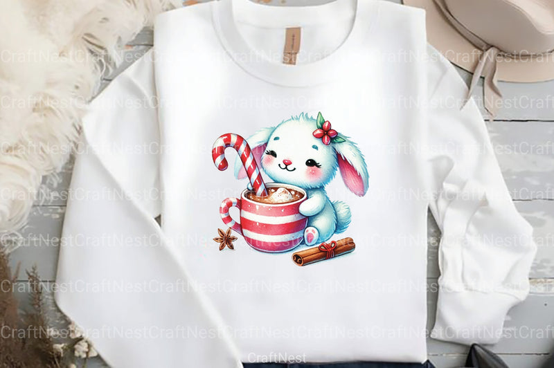 Hot Cocoa Bunny Clipart Bundle - CraftNest - Digital Crafting and Art