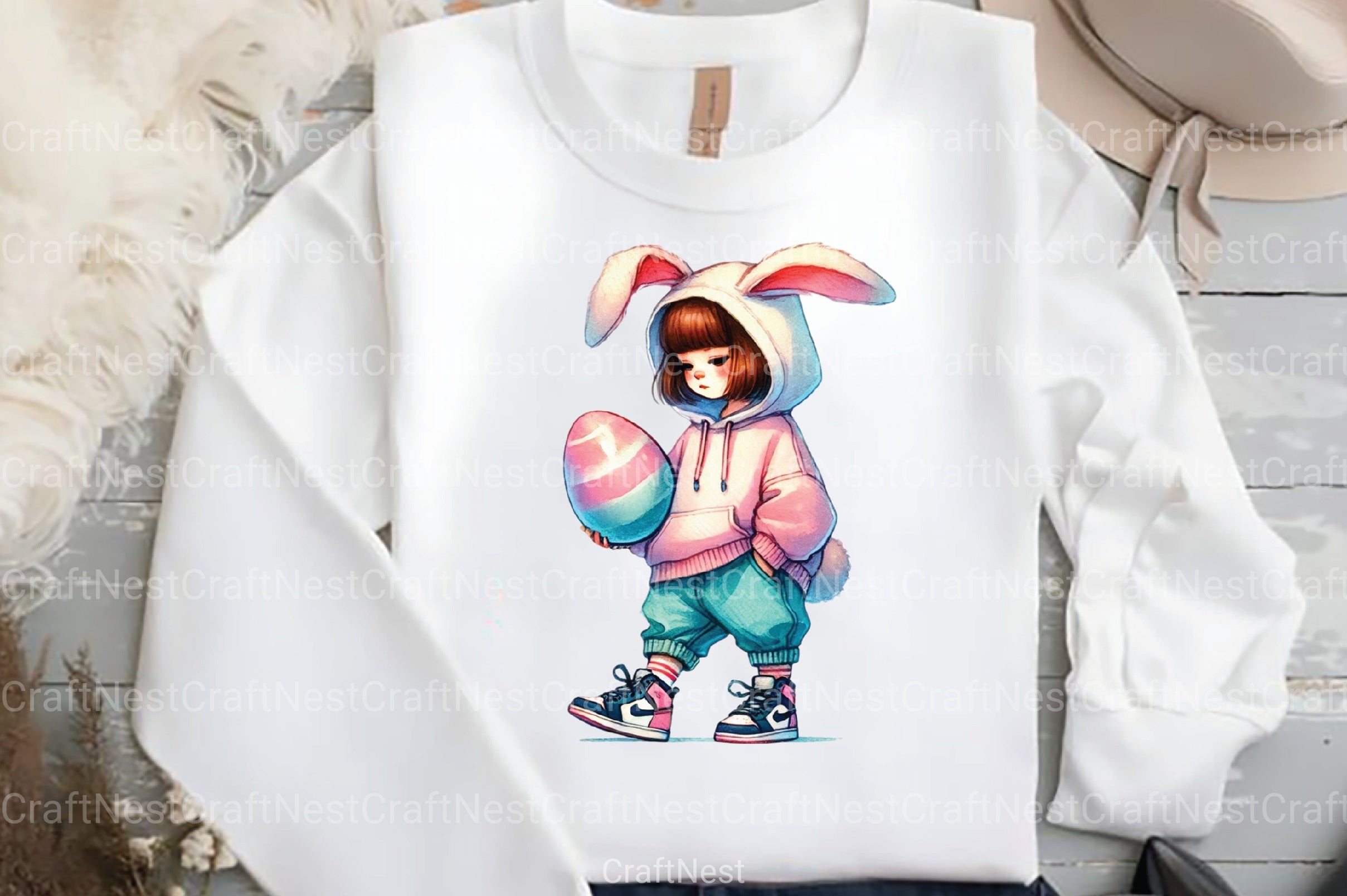 Hip Hop Easter Girl Clipart Bundle - CraftNest - Digital Crafting and Art
