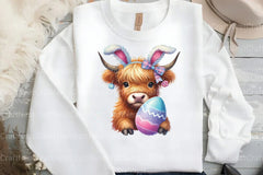 Easter Highland Cow Clipart Bundle 12 - CraftNest - Digital Crafting and Art