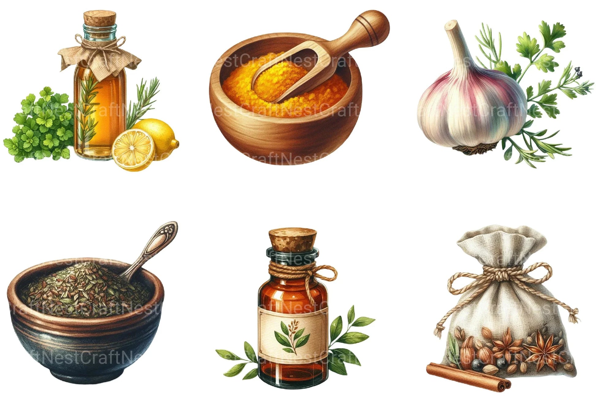 Natural Remedies Clipart - CraftNest - Digital Crafting and Art