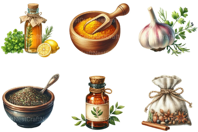 Natural Remedies Clipart - CraftNest - Digital Crafting and Art