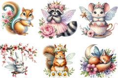 Garden Fairies Floral Animals Clipart - CraftNest - Digital Crafting and Art