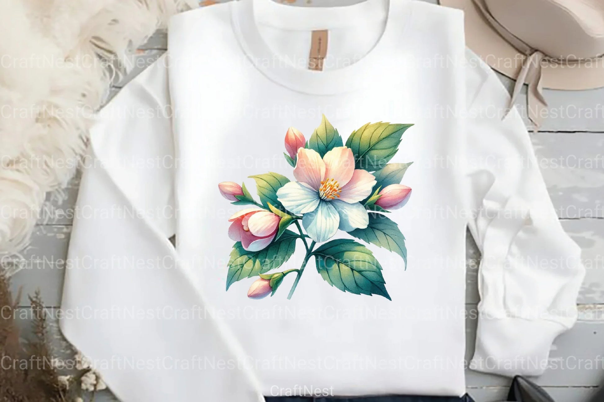 Spring Jasmine Flower Clipart Bundle 7 - CraftNest - Digital Crafting and Art