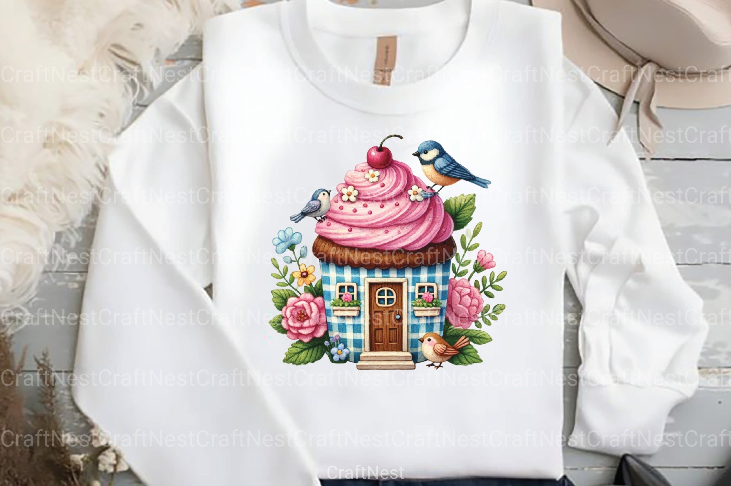 Spring Cupcake House Clipart Bundle - CraftNest - Digital Crafting and Art