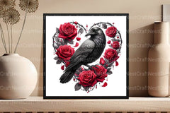 Valentine Gothic Ravens Clipart Bundle 2 - CraftNest - Digital Crafting and Art