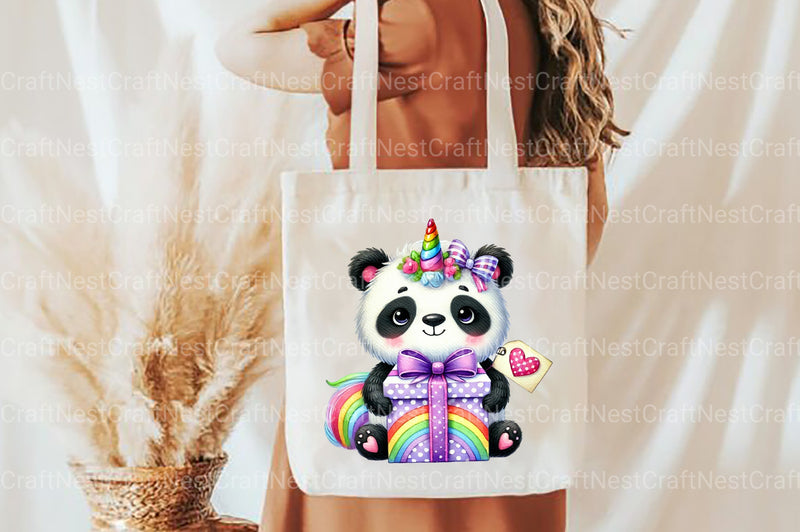 Unicorn Cute Panda Clipart Bundle 2 - CraftNest - Digital Crafting and Art