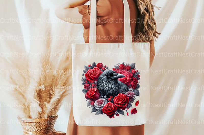 Valentine Gothic Ravens Clipart Bundle 2 - CraftNest - Digital Crafting and Art