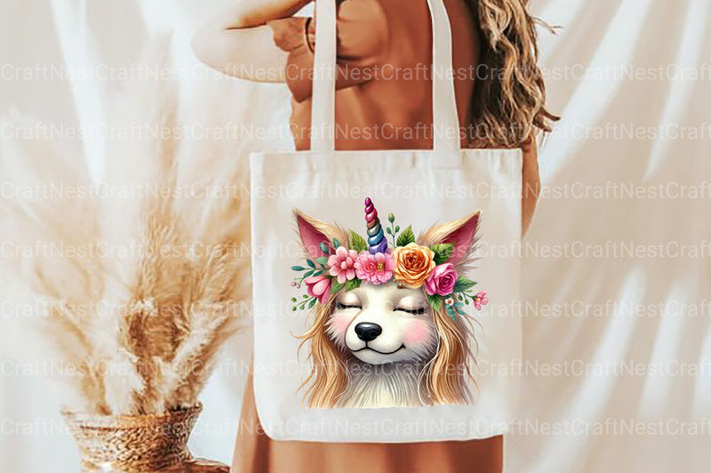 Unicorn Dog Clipart Bundle - CraftNest - Digital Crafting and Art