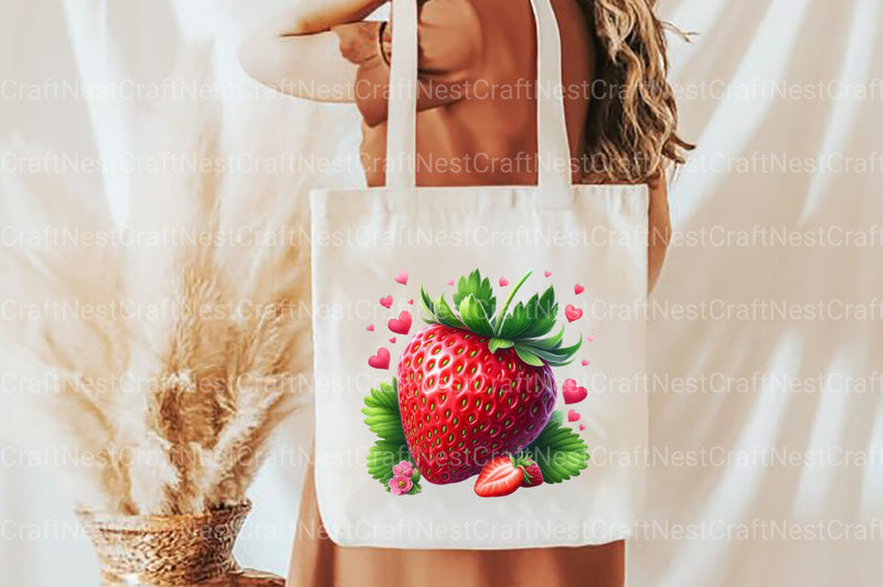 Red Strawberry Clipart Bundle - CraftNest - Digital Crafting and Art