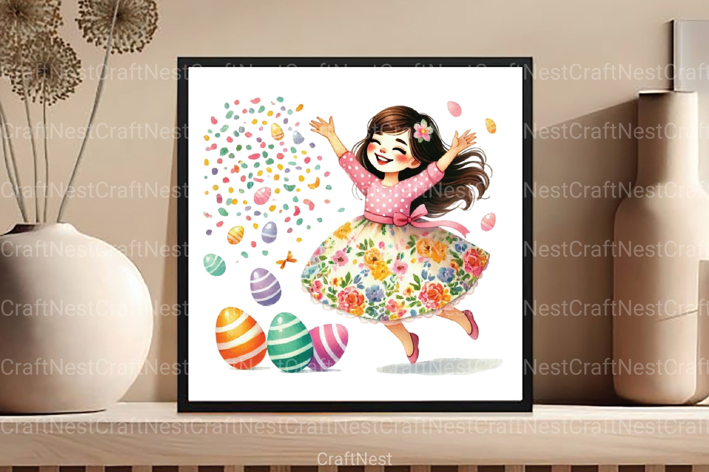Spring Easter Girls Clipart Bundle - CraftNest - Digital Crafting and Art