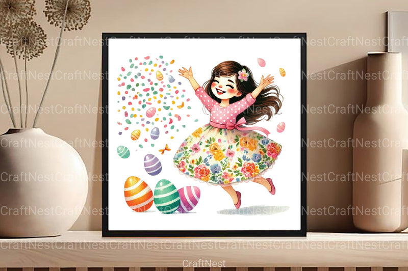 Spring Easter Girls Clipart Bundle - CraftNest - Digital Crafting and Art