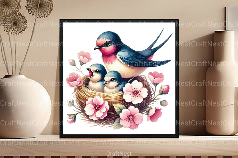 Spring Birds Clipart Bundle 8 - CraftNest - Digital Crafting and Art