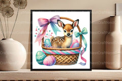 Cute Easter Deer Clipart Bundle - CraftNest - Digital Crafting and Art