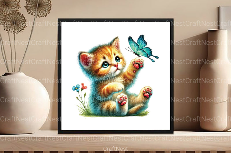 Cat Clipart Bundle for Creative Projects - CraftNest - Digital Crafting and Art