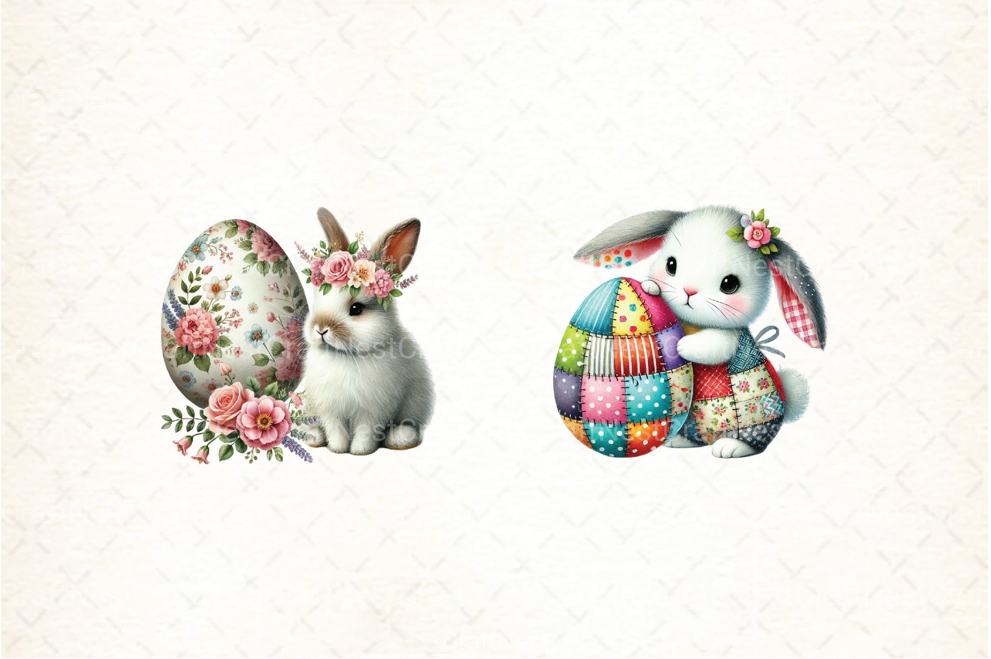 Easter Bunny Egg Clipart Bundle - CraftNest - Digital Crafting and Art