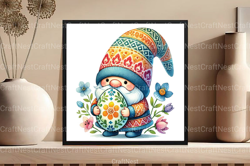 Cute Easter Gnome Clipart Bundle 99 - CraftNest - Digital Crafting and Art