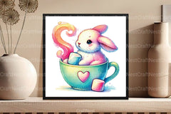 Hot Cocoa Bunny Clipart Bundle - CraftNest - Digital Crafting and Art