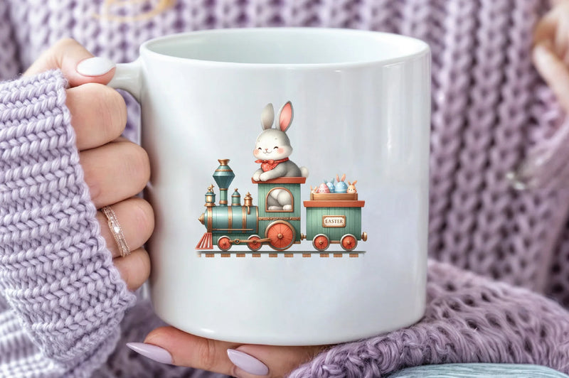 Easter Bunny Train Clipart Bundle - CraftNest - Digital Crafting and Art