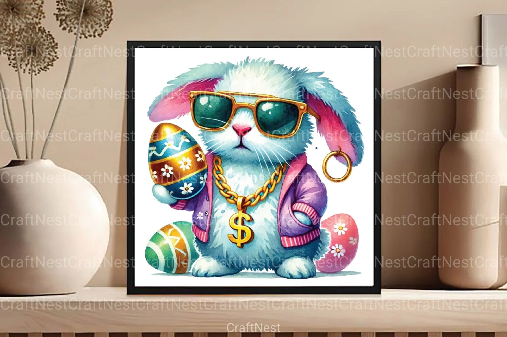 Easter Hip Hop Bunny Clipart Bundle - CraftNest - Digital Crafting and Art