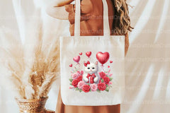 Valentine Cute White Kitten Clipart Bundle - CraftNest - Digital Crafting and Art