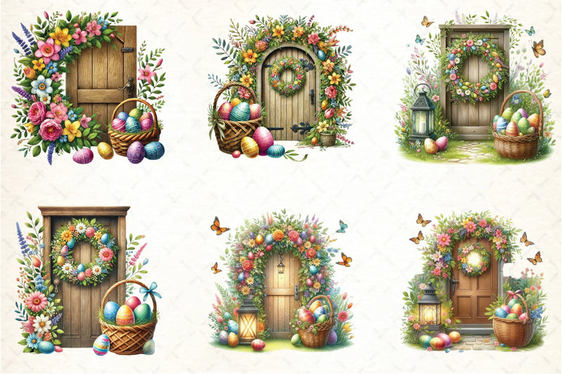 Easter Doors Clipart Bundle - CraftNest - Digital Crafting and Art