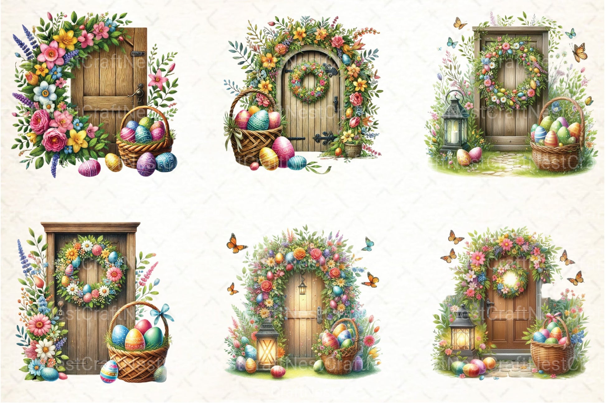 Easter Doors Clipart Bundle 44 - CraftNest - Digital Crafting and Art