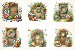 Easter Doors Clipart Bundle 44 - CraftNest - Digital Crafting and Art