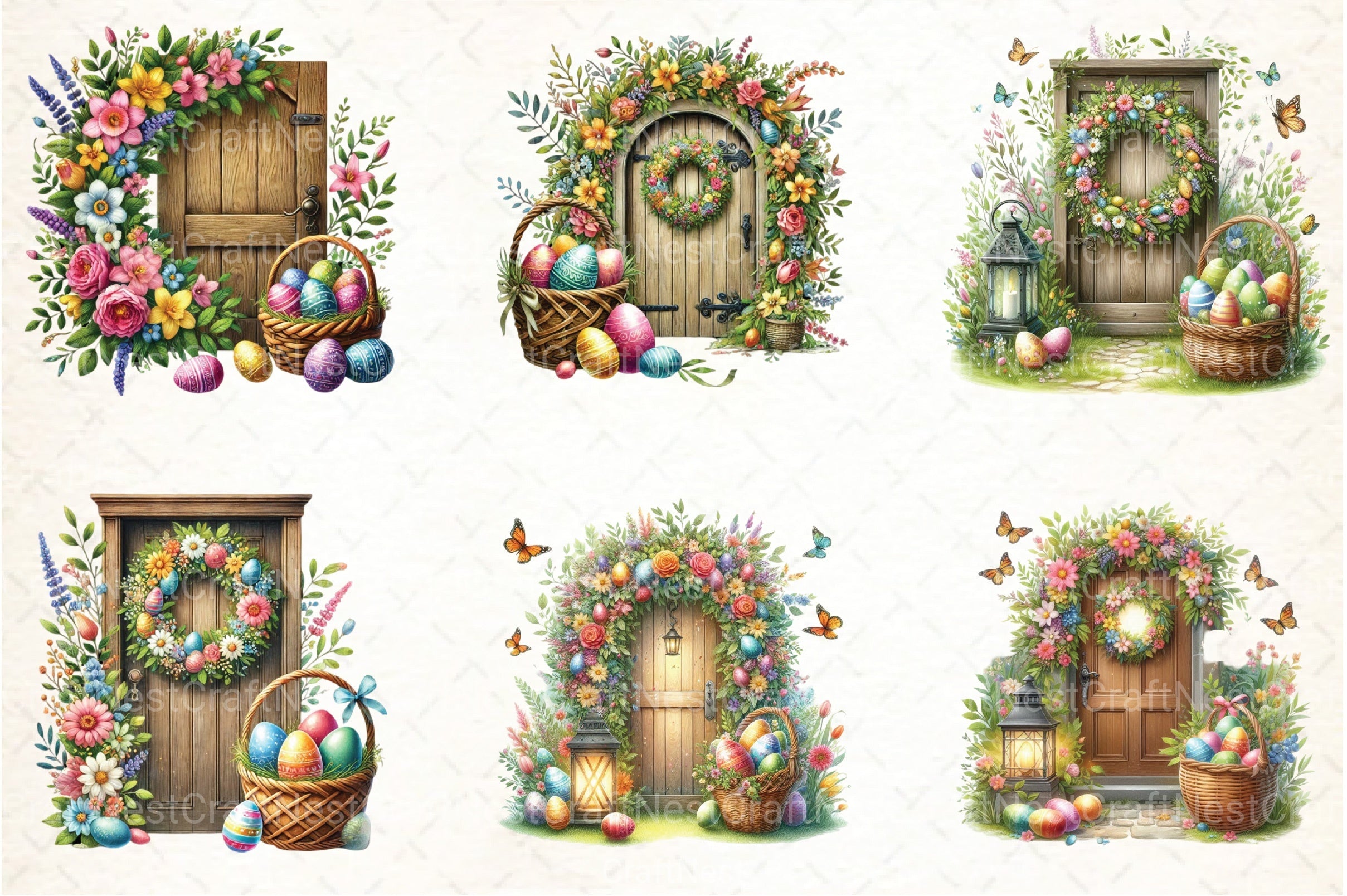 Easter Doors Clipart Bundle 44 - CraftNest - Digital Crafting and Art