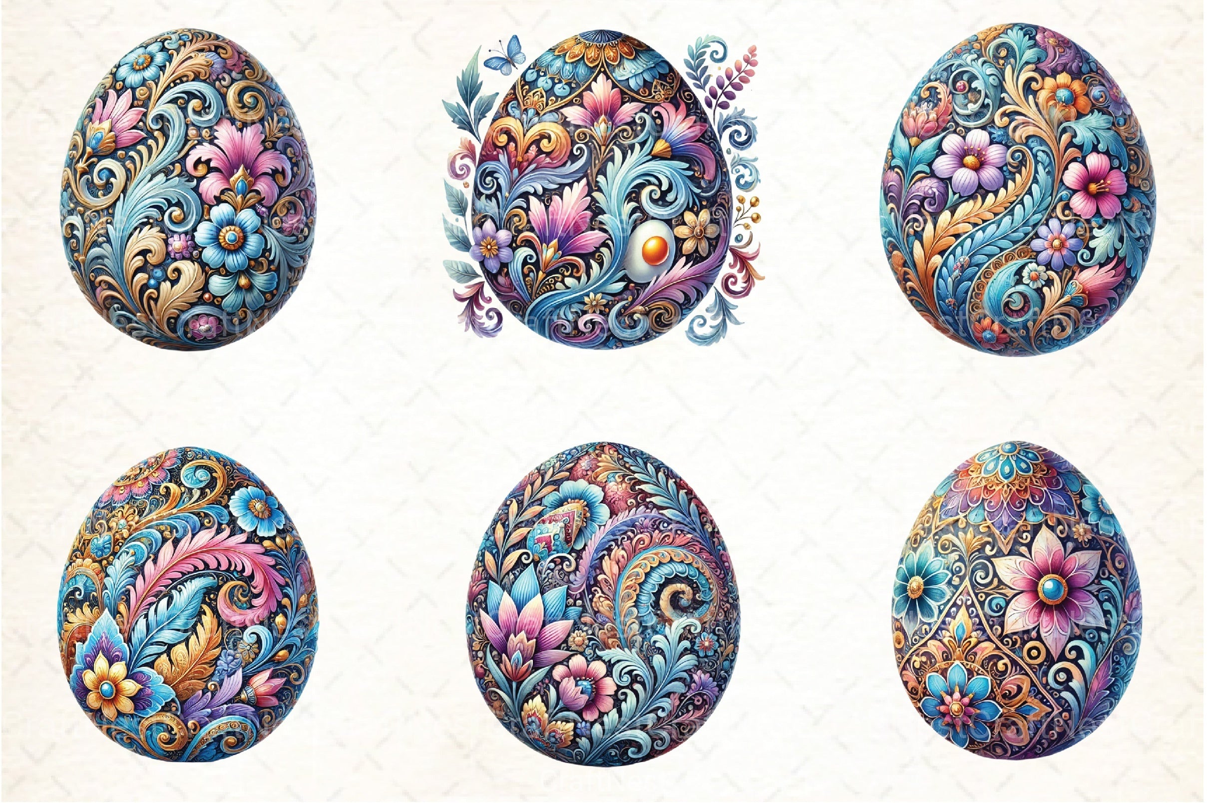 Easter Egg Clipart Bundle 1 - CraftNest - Digital Crafting and Art