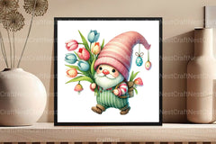 Cute Easter Gnomes Clipart Bundle - CraftNest - Digital Crafting and Art