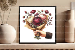 Burgundy Spring Clipart Bundle 555 - CraftNest - Digital Crafting and Art