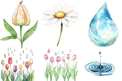 Spring Water Droplets Clipart Bundle 2 - CraftNest - Digital Crafting and Art