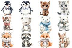 Vintage Knitted Plush Baby Animal Clipart Bundle - CraftNest - Digital Crafting and Art