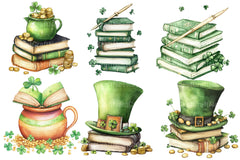 St Patrick's Day Reading Clipart Bundle 3 - CraftNest - Digital Crafting and Art