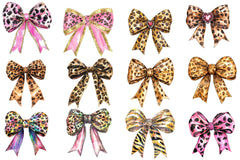 Leopard Glitter Bow Clipart Bundle 1 - CraftNest - Digital Crafting and Art