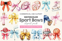 Sport Bows Clipart Bundle - CraftNest - Digital Crafting and Art