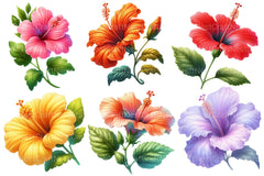 Hibiscus Flowers Clipart Bundle 2 - CraftNest - Digital Crafting and Art