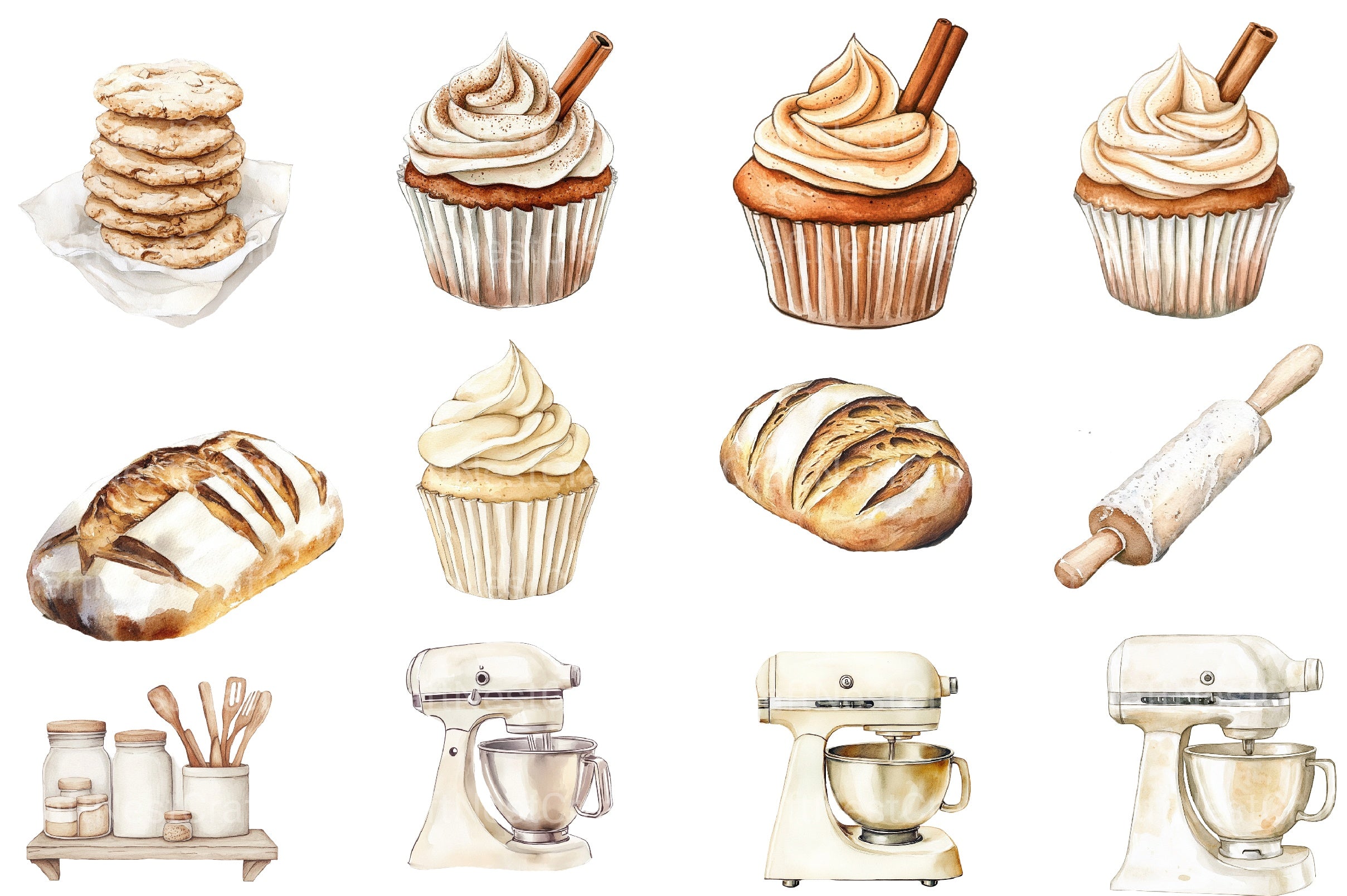 Neutral Baking Clipart Bundle 3 - CraftNest - Digital Crafting and Art
