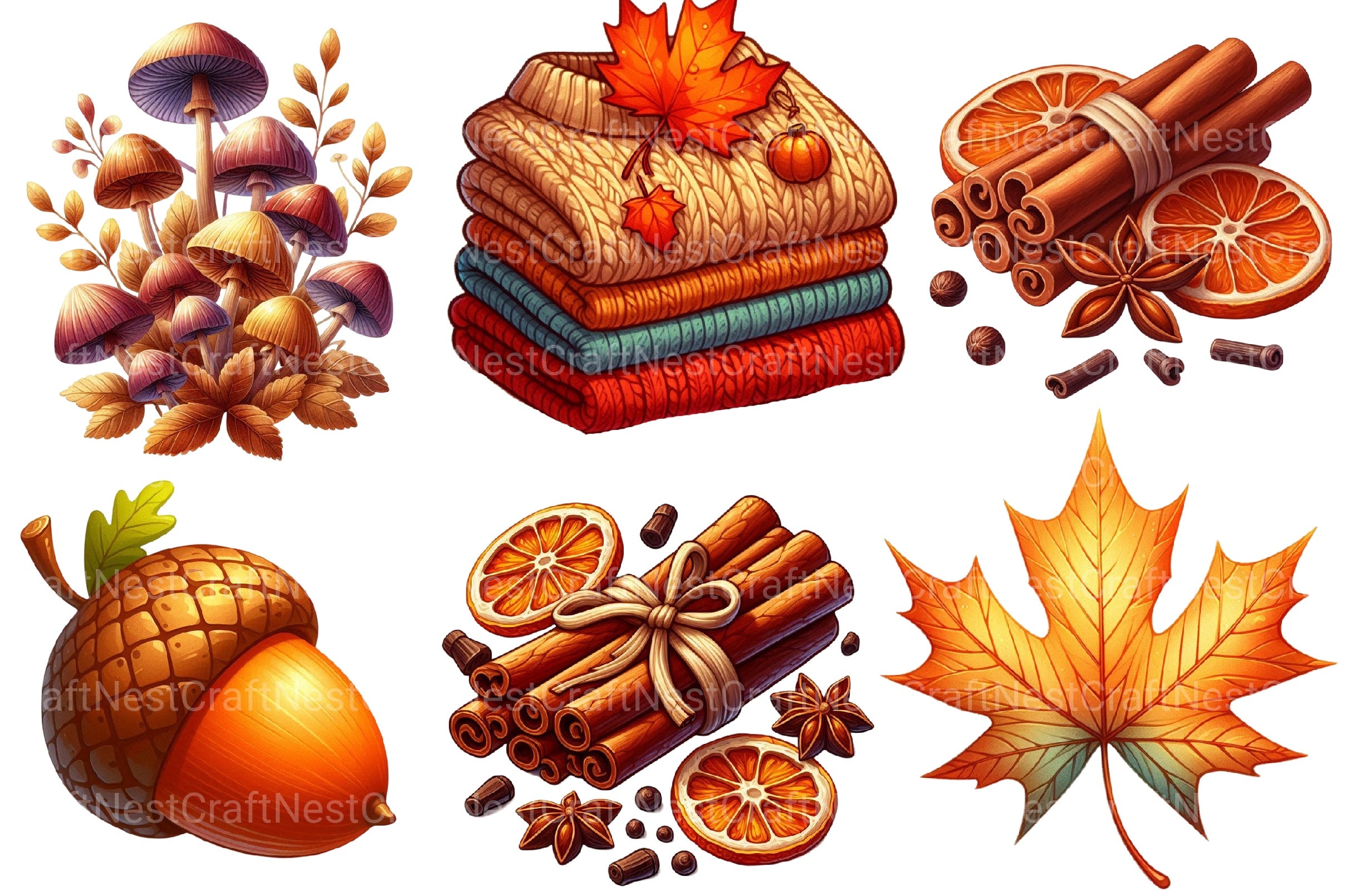 Autumn Clipart Bundle 4 - CraftNest - Digital Crafting and Art