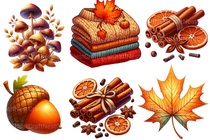 Autumn Clipart Bundle 4 - CraftNest - Digital Crafting and Art