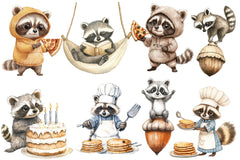 Funny Raccoon Clipart Bundle 2 - CraftNest - Digital Crafting and Art