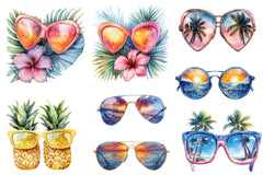 Summer Sun Glass Clipart Bundle - CraftNest - Digital Crafting and Art