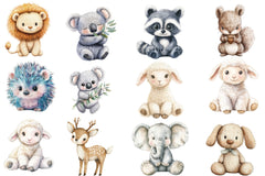 Vintage Knitted Plush Baby Animal Clipart Bundle - CraftNest - Digital Crafting and Art