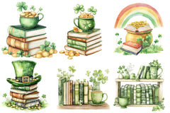 St Patrick's Day Reading Clipart Bundle 3 - CraftNest - Digital Crafting and Art
