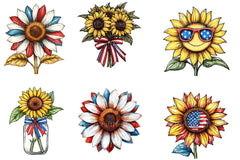 Sunflower 4th Of July Clipart Bundle 1 - CraftNest - Digital Crafting and Art