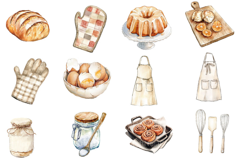 Neutral Baking Clipart Bundle 3 - CraftNest - Digital Crafting and Art