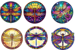 Dragonfly Stained Glass Clipart Bundle - CraftNest - Digital Crafting and Art